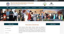 Desktop Screenshot of matrusri.edu.in